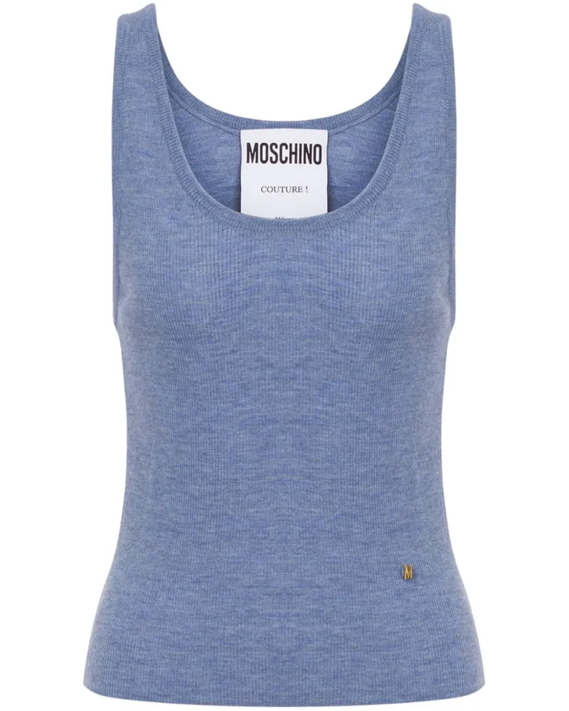 Moschino Fein geripptes Oberteil - Blau Blau