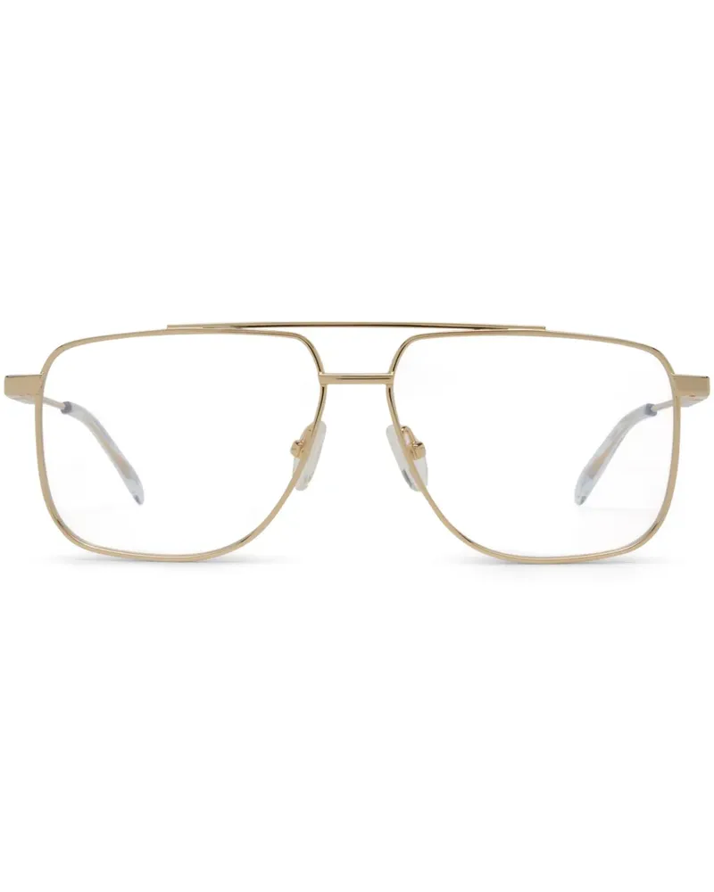 Alexander McQueen Brille mit Oversized-Gestell - Gold Gold