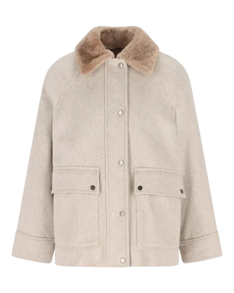 Brunello Cucinelli Jacke mit Raglanärmeln - Nude Nude