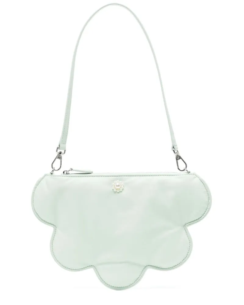 Simone Rocha Daisy Schultertasche aus Satin Grün