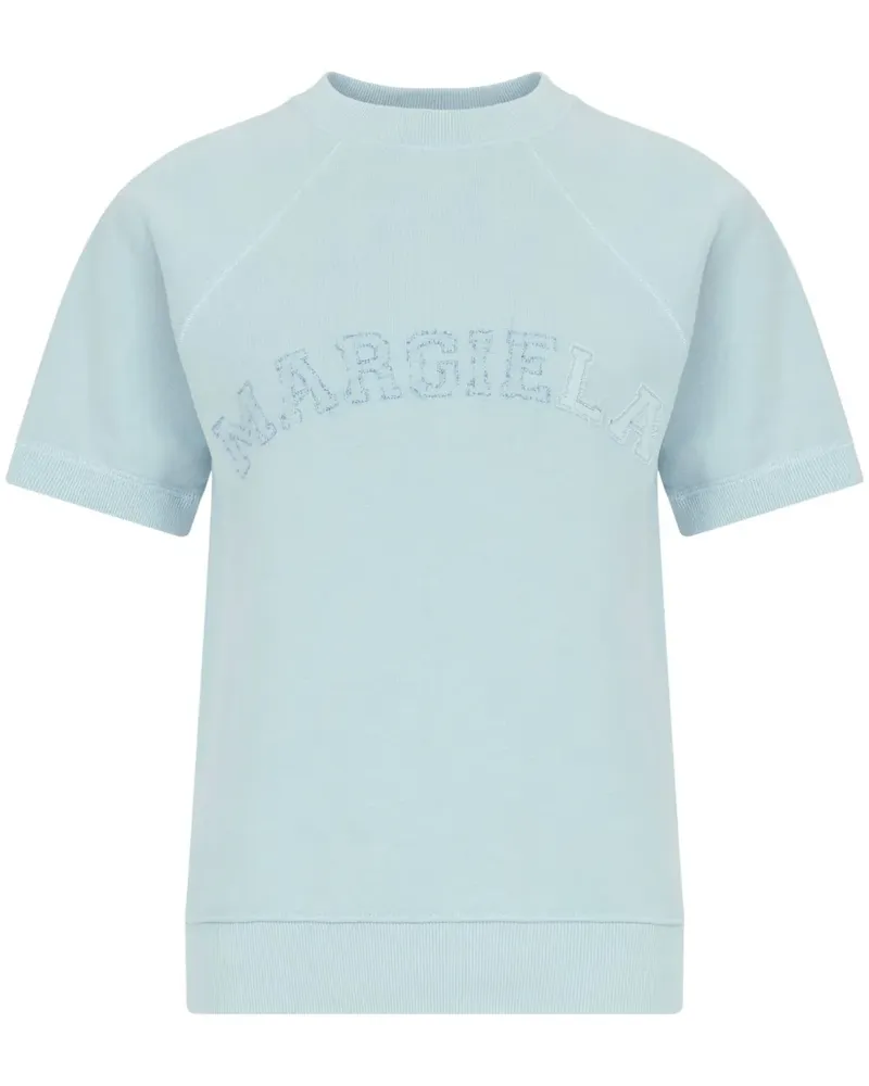 Maison Margiela Sweatshirt mit Logo-Print - Blau Blau