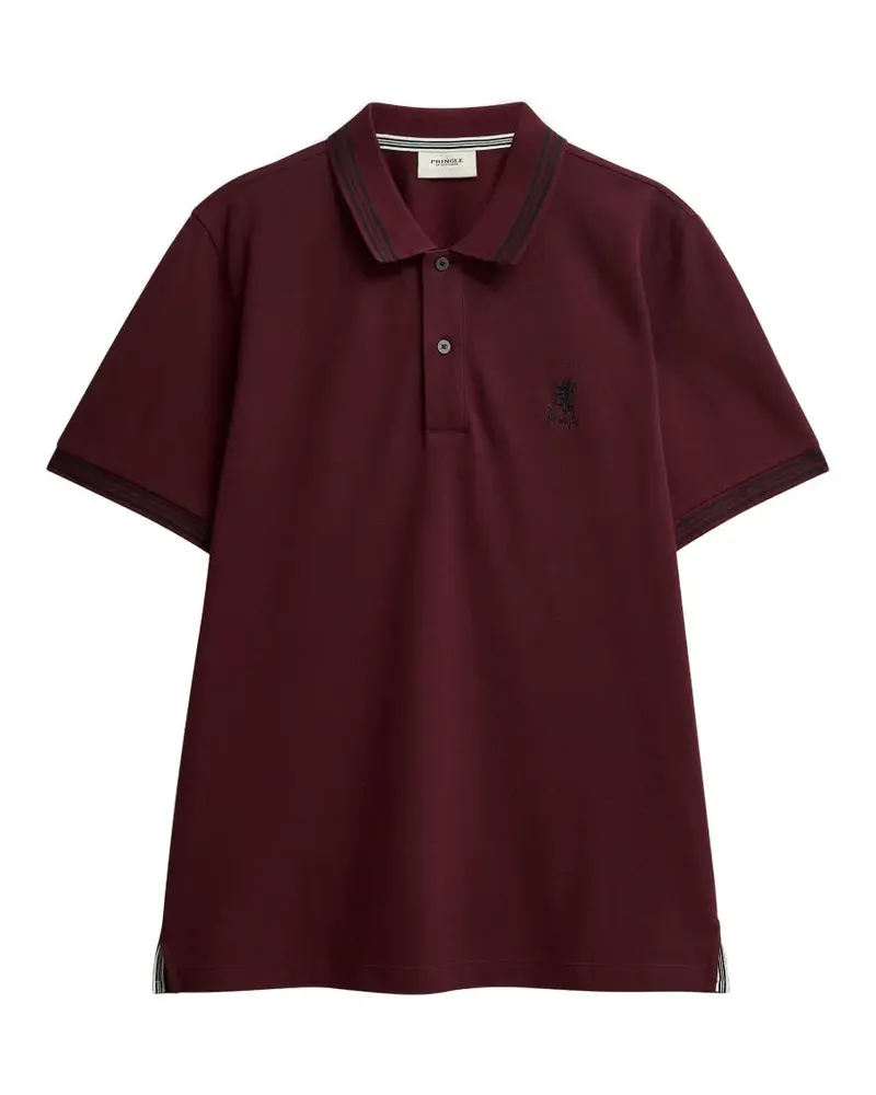 Pringle of Scotland piqué tipped polo shirt - Rot Rot