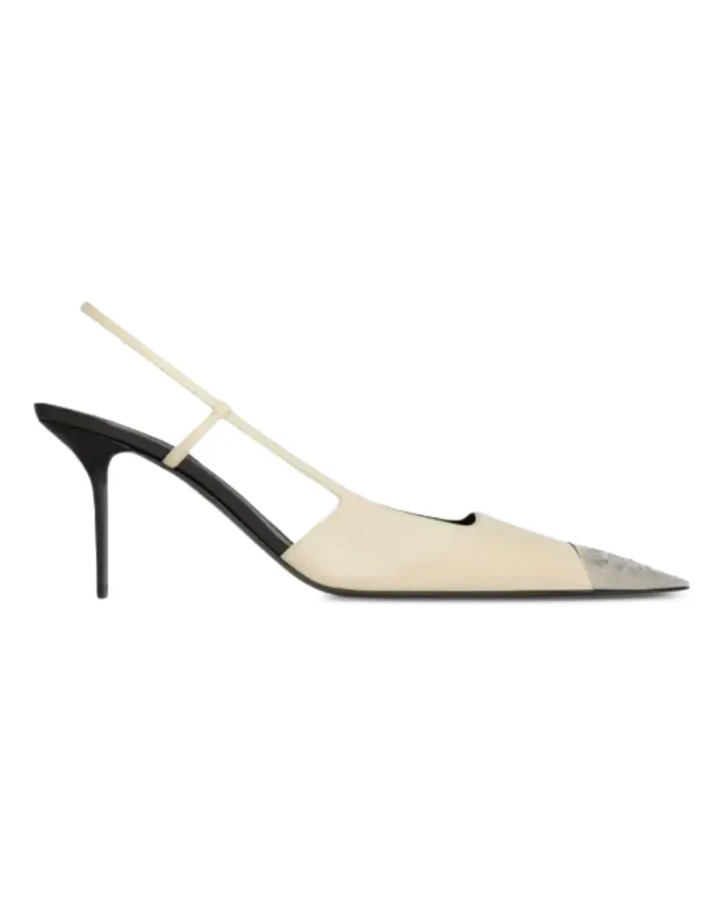 Saint Laurent Jeanne Slingback-Pumps aus glattem Leder - Nude Nude