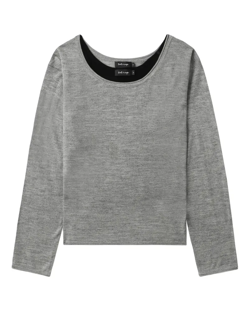 Tout a Coup Pullover im Layering-Look - Grau Grau