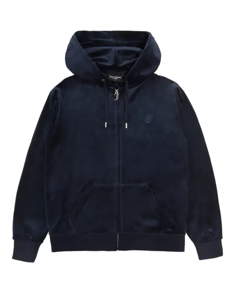 Juicy Couture Oversized-Kapuzenpullover aus Velours - Blau Blau