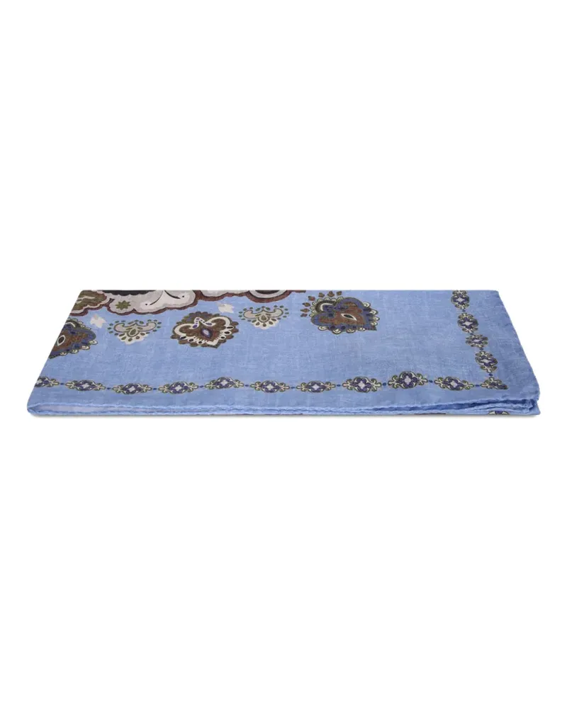 Dell'oglio Schal mit Paisleymuster - Blau Blau