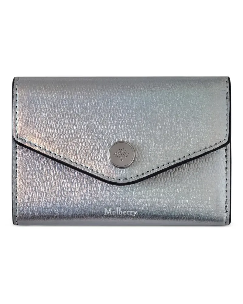 Mulberry Portemonnaie im Metallic-Look - Silber Silber