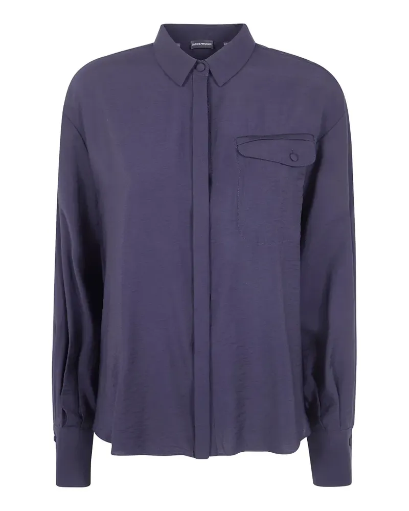 Emporio Armani long-sleeve pocket shirt - Blau Blau