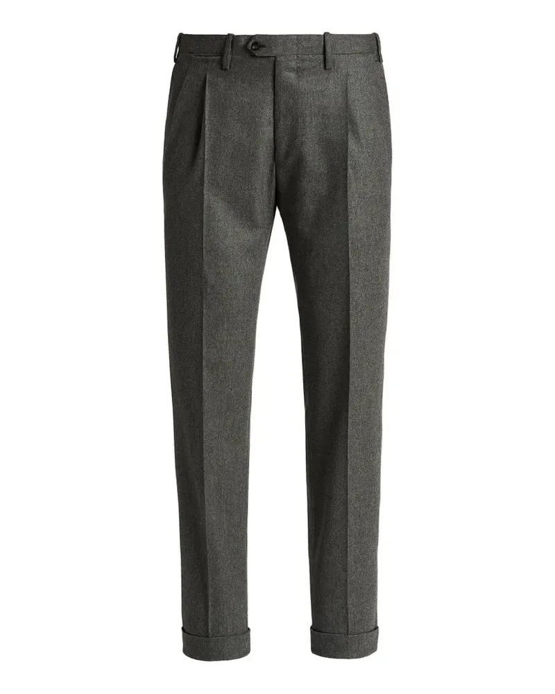 Kiton Hose mit Bundfalten - Grau Grau