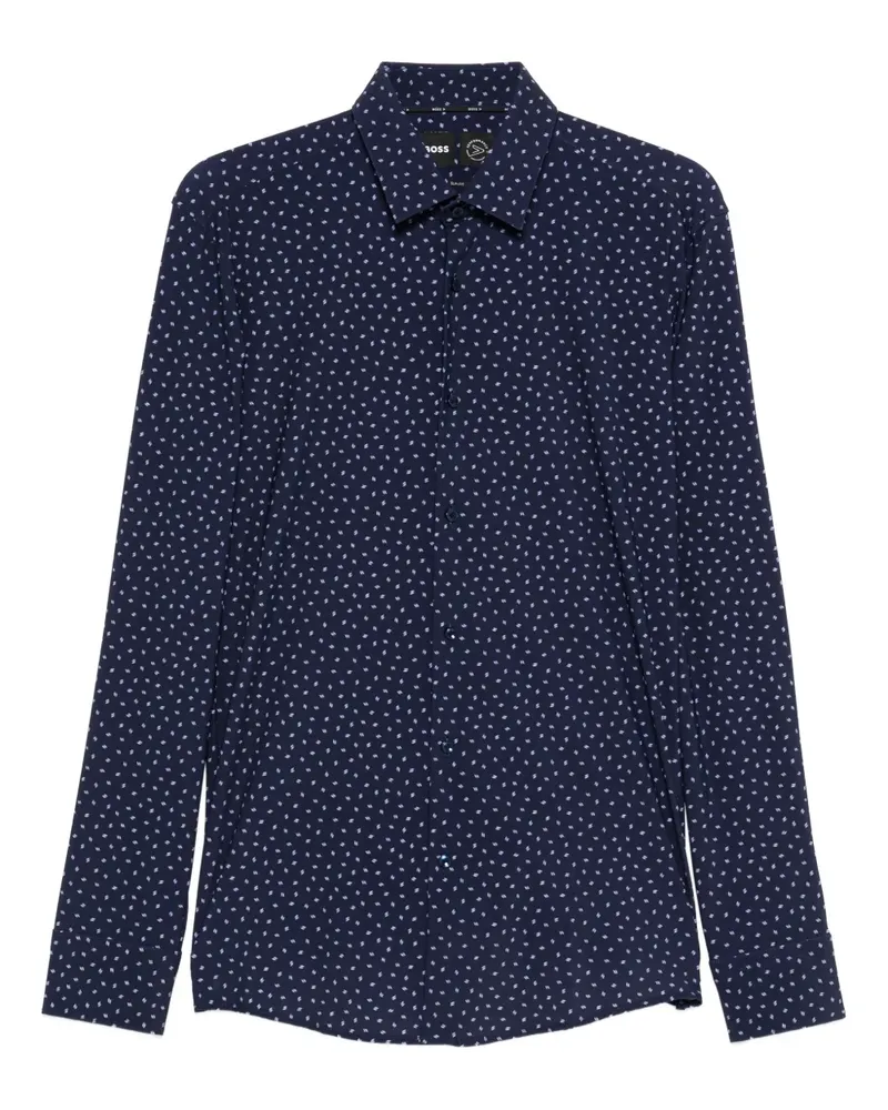HUGO BOSS Gemustertes Hemd - Blau Blau