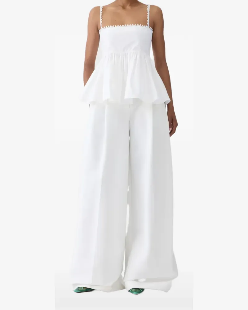 Jacquemus Traversin peplum top - Weiß Weiß