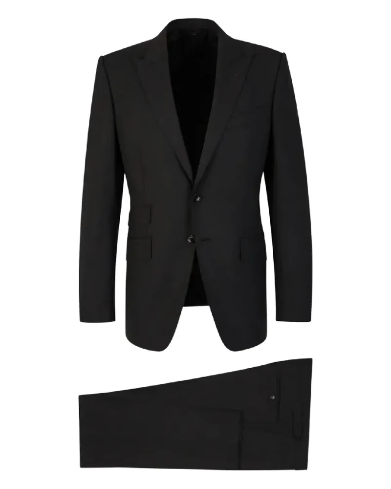 Tom Ford Mens Black 100% Lana Wool Connor Suit - Schwarz Schwarz