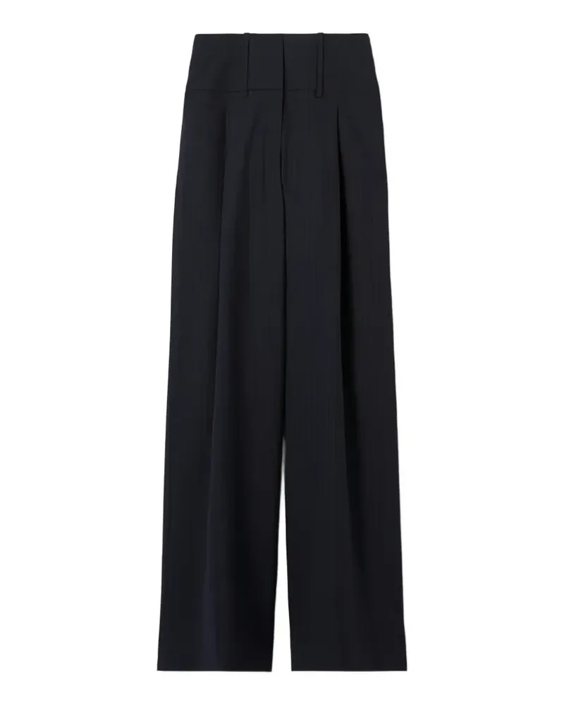 Claudie Pierlot Bundfaltenhose mit Nadelstreifen - Blau Blau