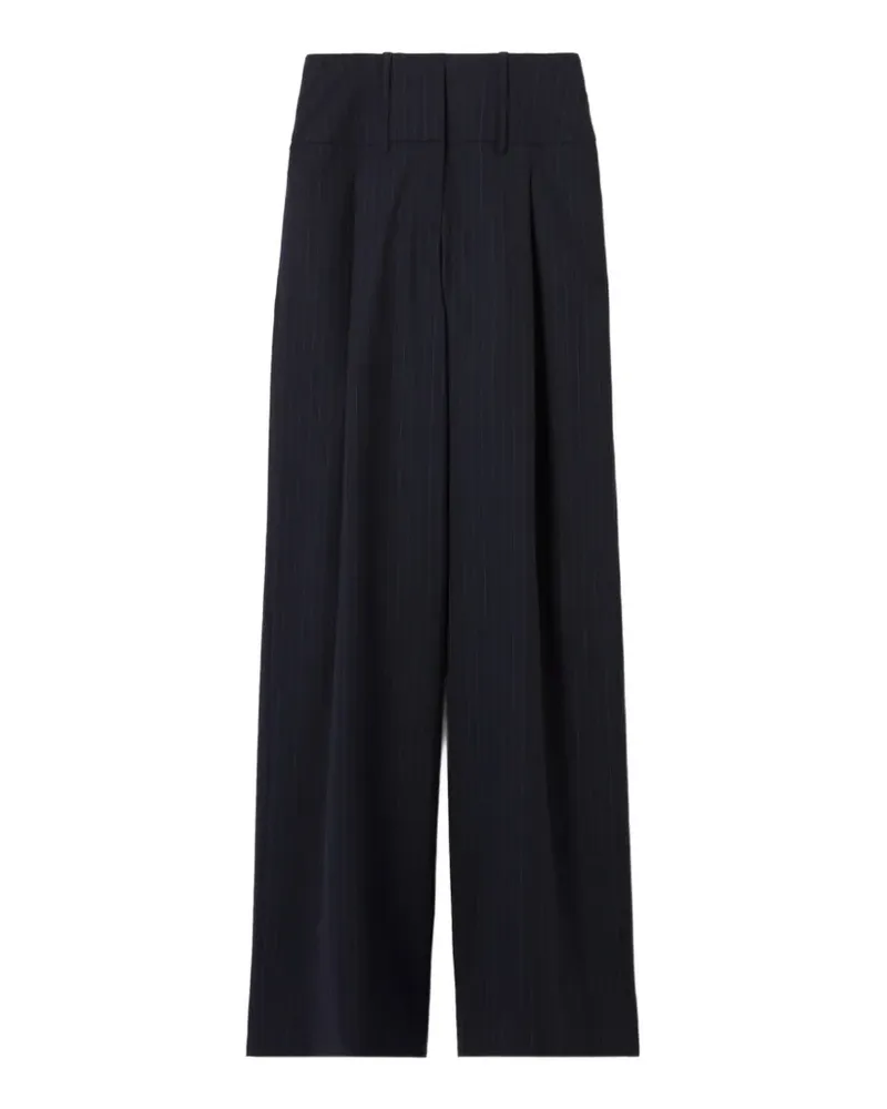 Claudie Pierlot pinstripe-pattern pleated trousers - Blau Blau