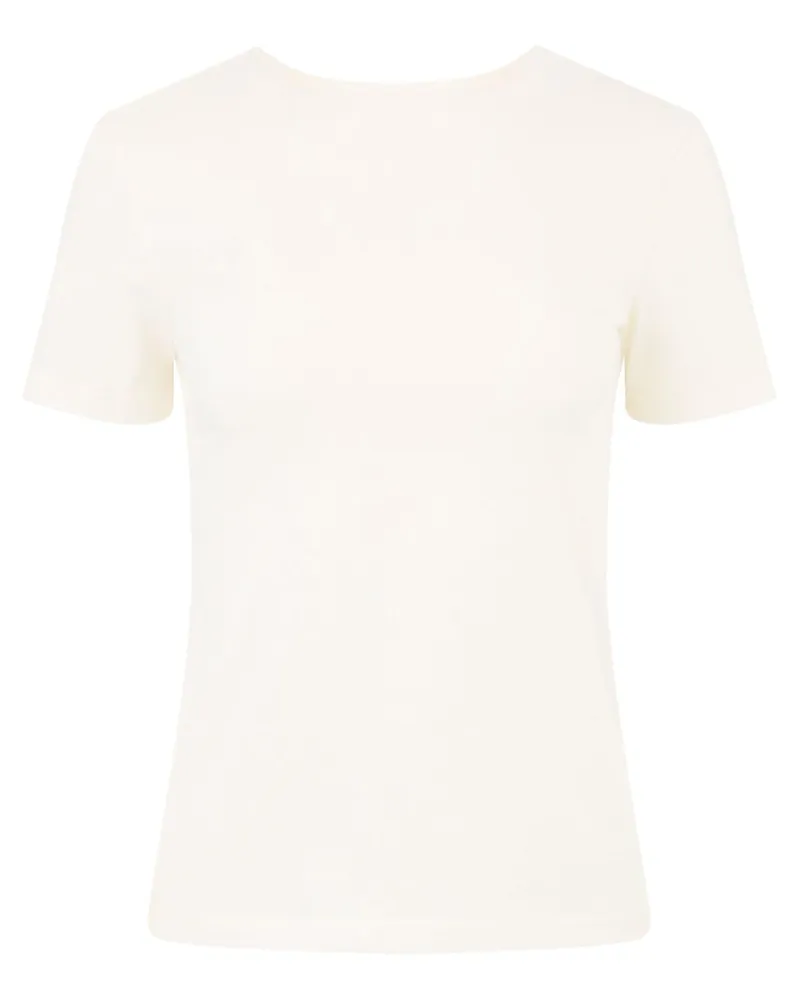 Nina Ricci Drapiertes T-Shirt mit tiefem Ausschnitt - Nude Nude