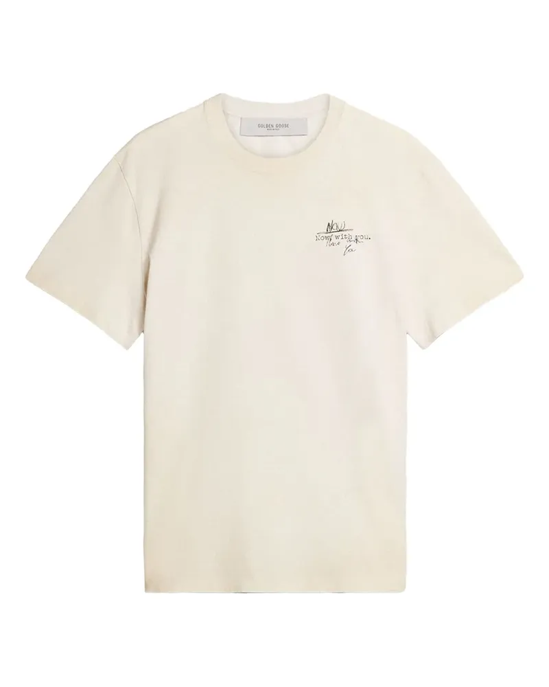 Golden Goose T-Shirt mit grafischem Print - Weiß Weiß