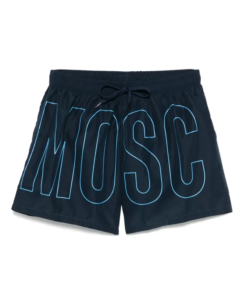 Moschino Badeshorts mit Logo-Print - Blau Blau