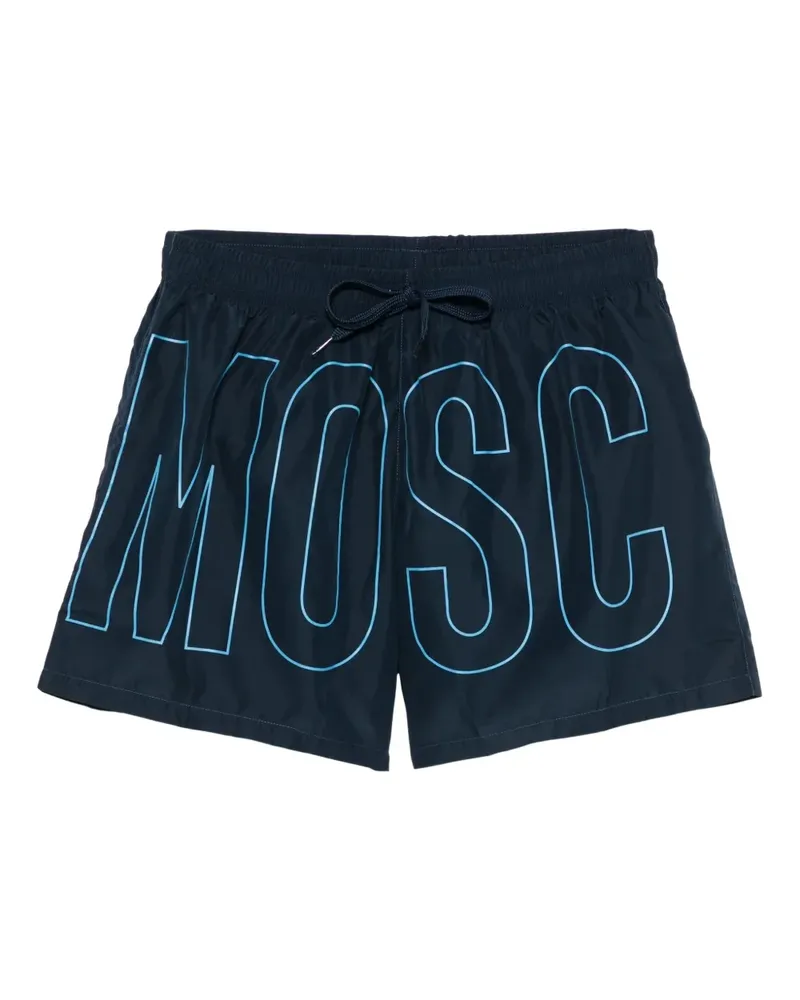 Moschino Badeshorts mit Logo-Print - Blau Blau