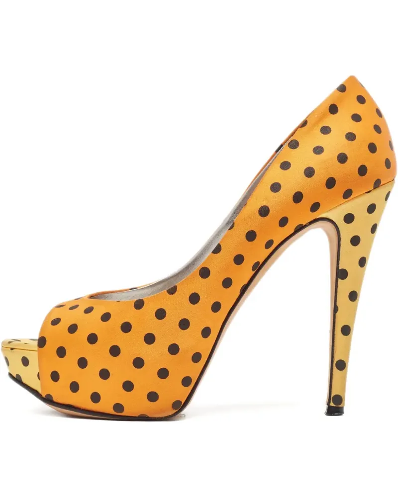Gina Pumps mit Polka Dots 100mm - Orange Orange