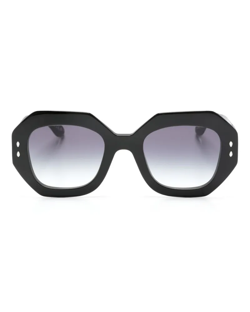 Isabel Marant Lily Sonnenbrille mit geometrischem Gestell - Schwarz Schwarz