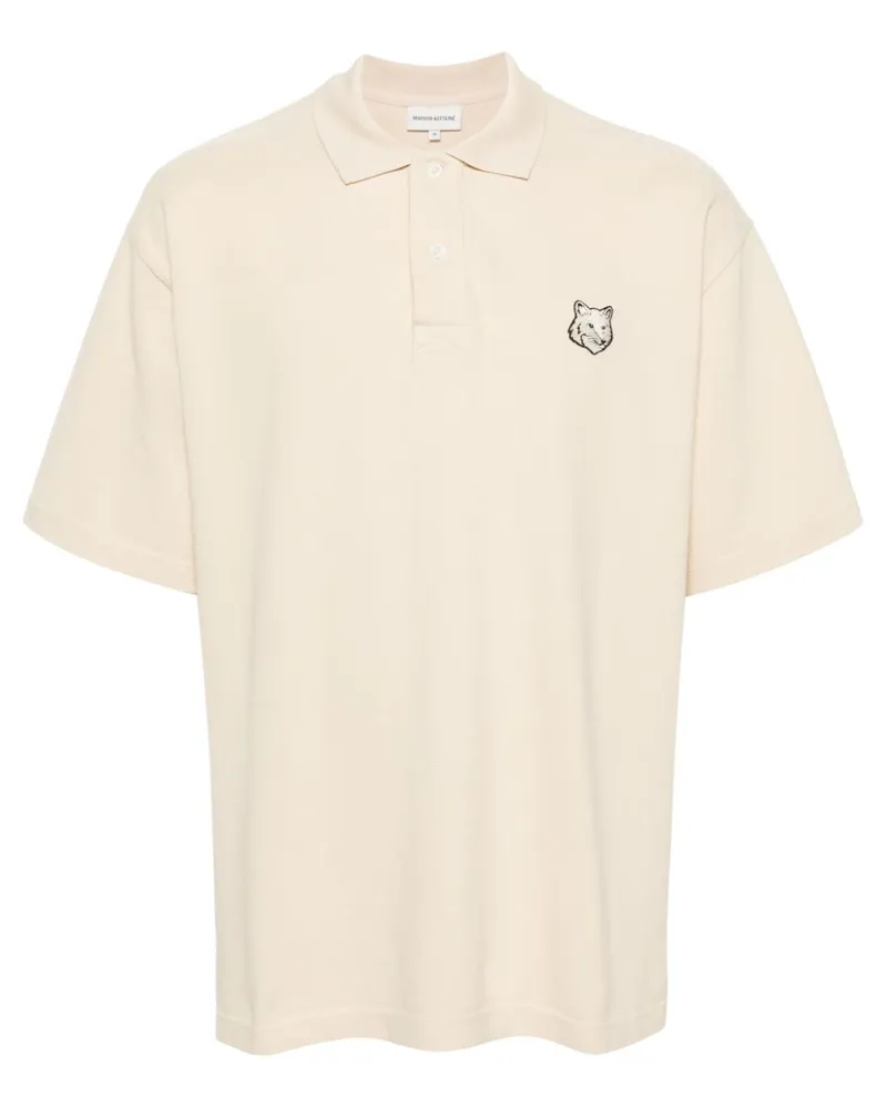 Kitsuné Poloshirt mit Fuchs - Nude Nude