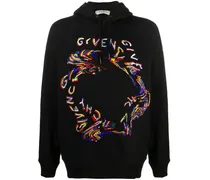 Hoodie mit Zierperlen - Schwarz