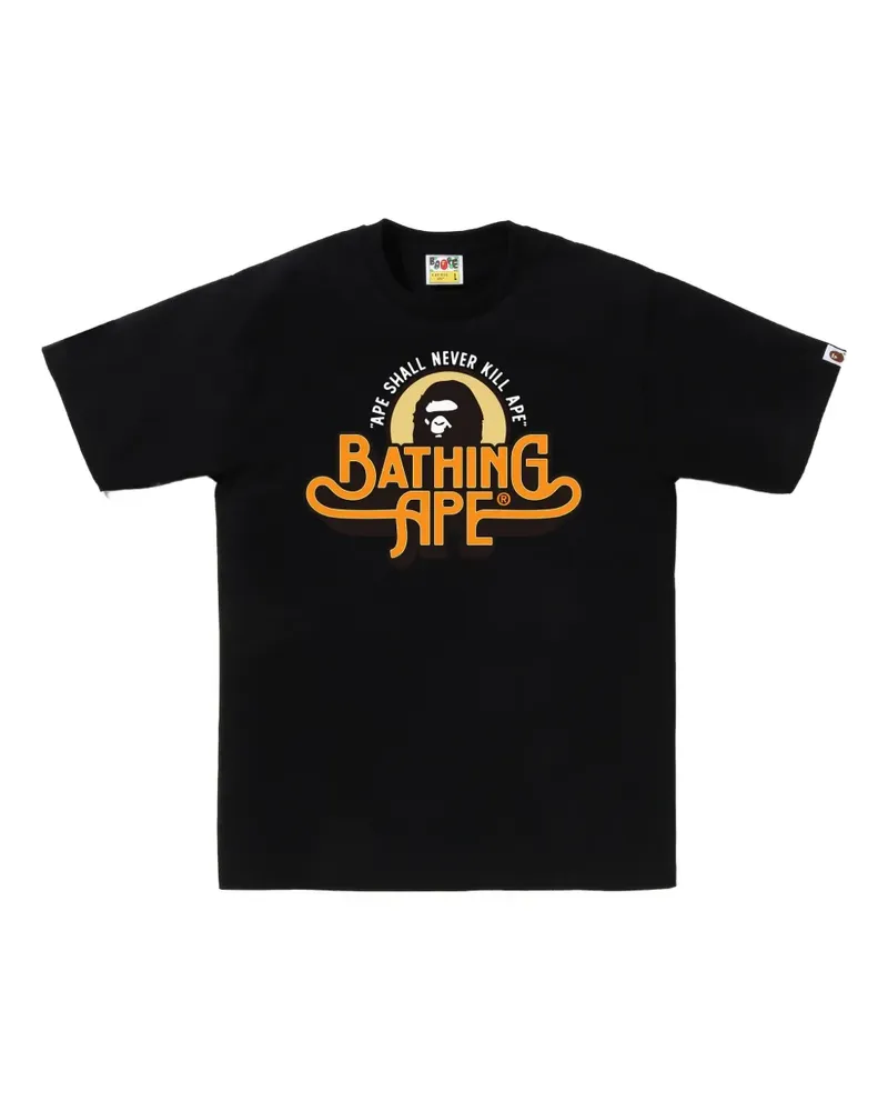 BAPE T-Shirt mit Logo-Verzierung - Schwarz Schwarz