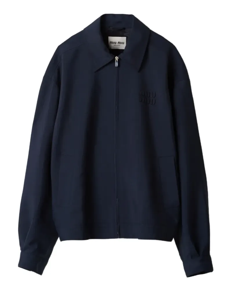 Miu Miu Blousonjacke aus Mohair - Blau Blau