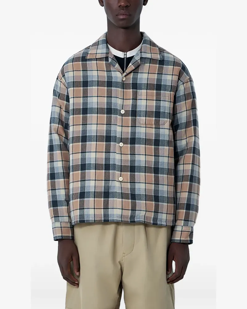 Visvim Karierte Jacke mit klassischem Kragen - Nude Nude