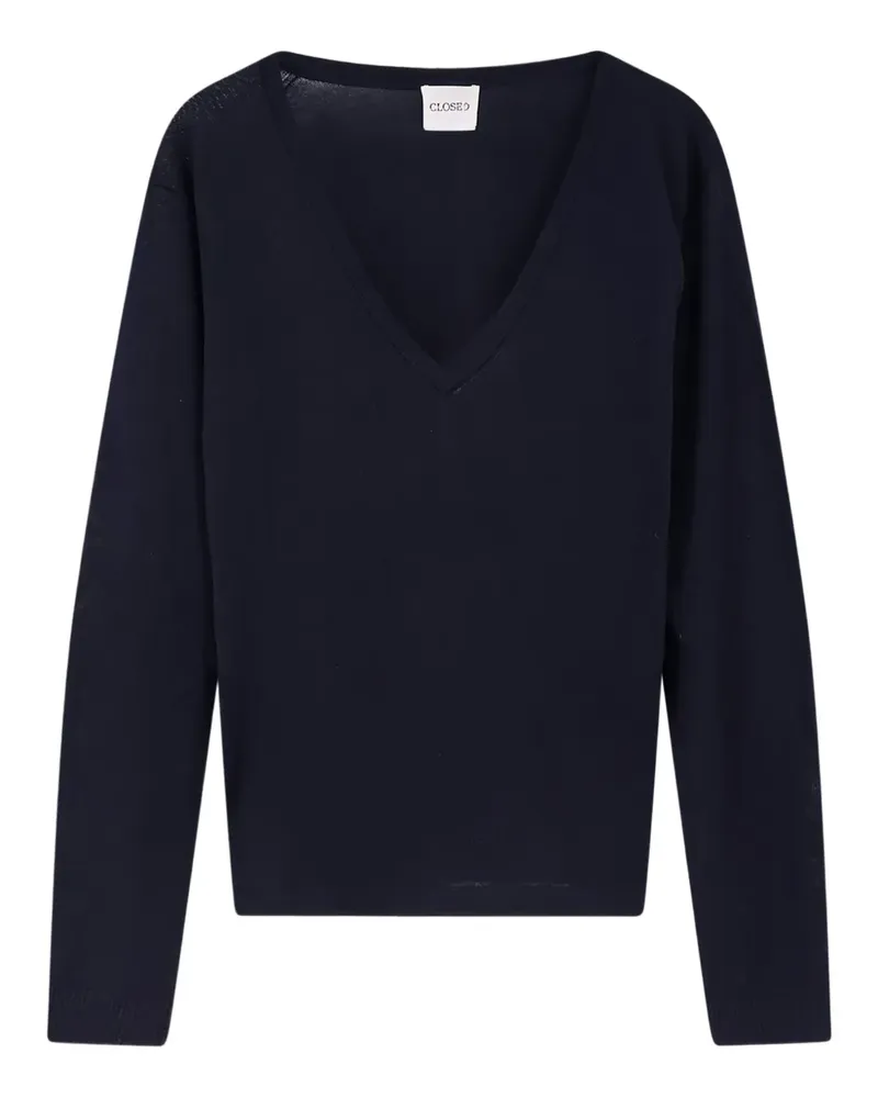 Closed V-neck sweater - Blau Blau