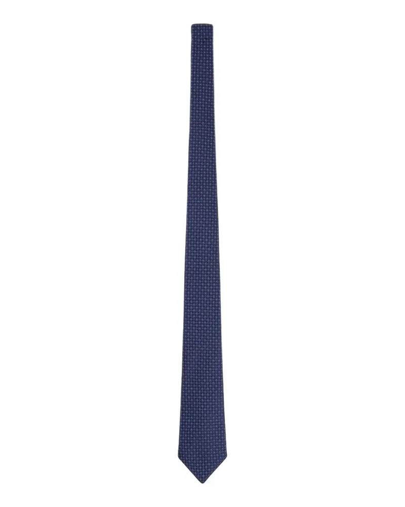 FURSAC geometric-pattern silk tie - Blau Blau