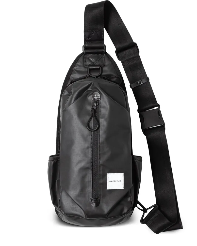Makavelic Rucksack mit diagonalem Schultergurt - Schwarz Schwarz