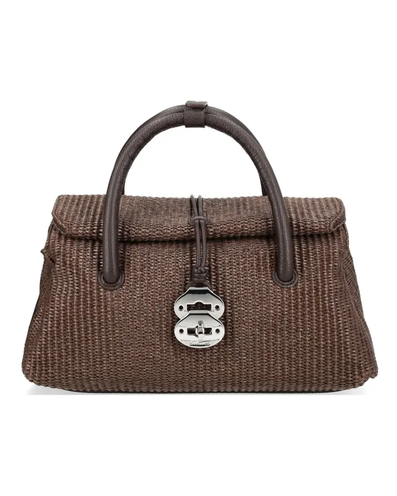 Zanellato small Dotta® woven tote bag - Braun Braun