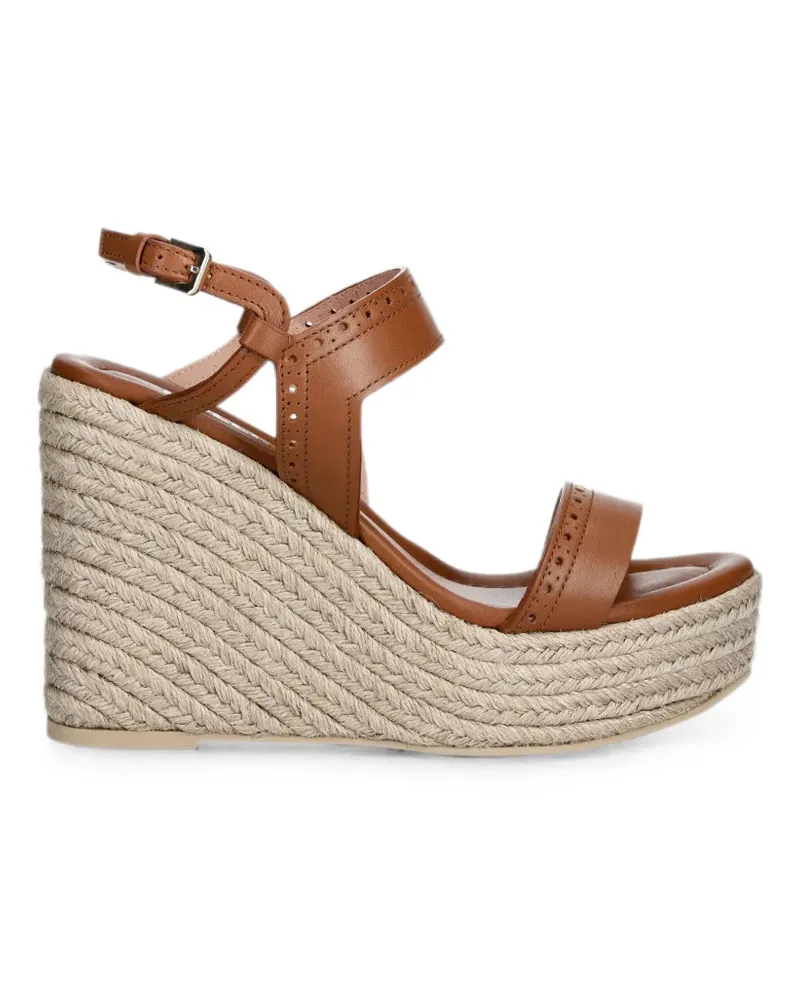 Pollini brogue-detail wedge sandals - Braun Braun