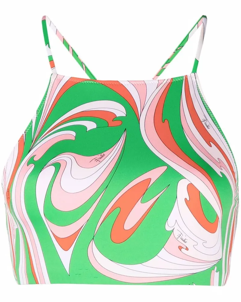 Emilio Pucci Bikinioberteil mit Print - Grün Grün