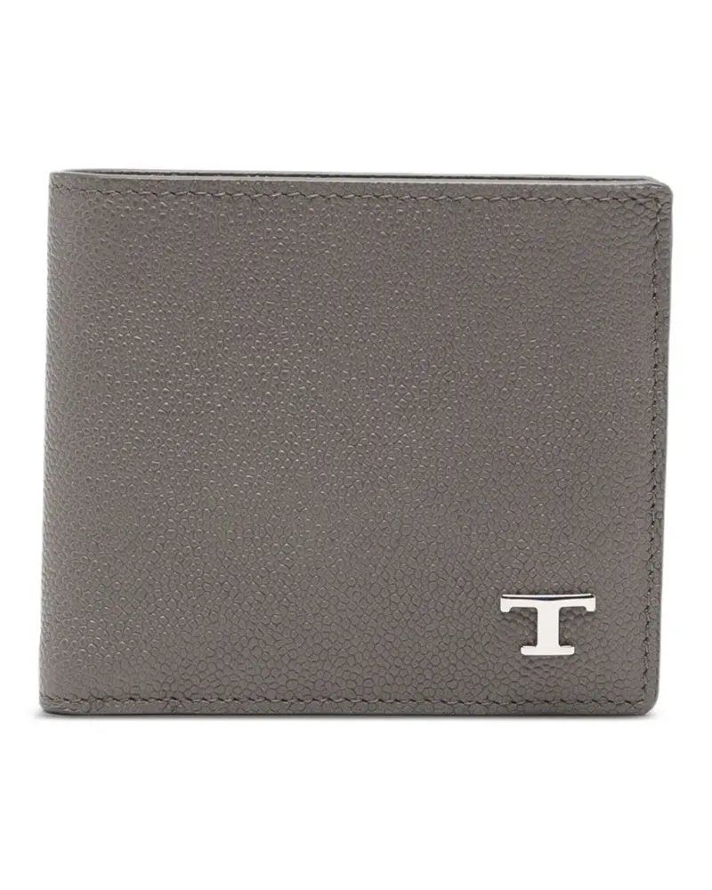 TOD'S Portemonnaie mit Logo-Schild - Grau Grau