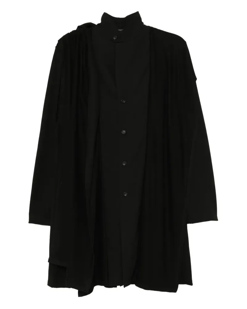 Yohji Yamamoto Bluse mit Schal - Schwarz Schwarz
