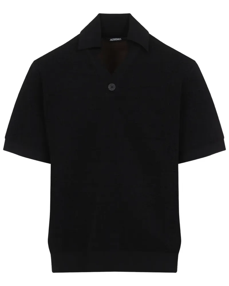 Jacquemus Kurzärmeliges Poloshirt - Schwarz Schwarz