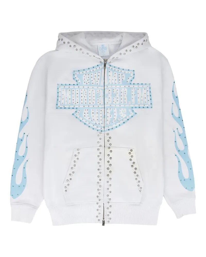 STADIUM GOODS Chop333r Kapuzenjacke mit Kristallen - Weiß Weiß