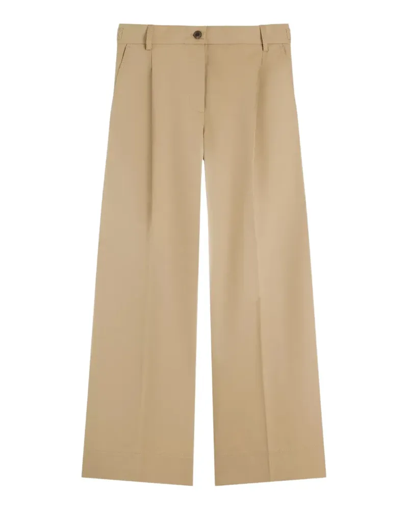 Tommy Hilfiger Wide-Leg-Hose mit Bundfalten - Nude Nude