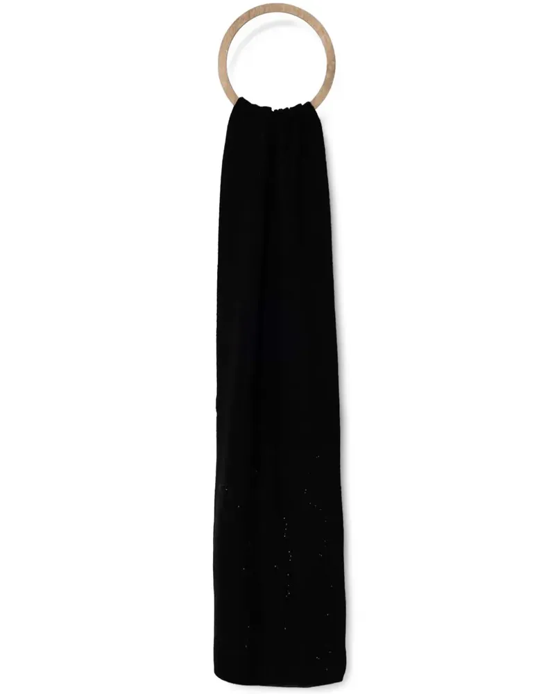 Armani Exchange Seidenschal mit Kristallen - Schwarz Schwarz