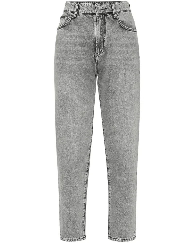 Philipp Plein Jeans mit Logo-Applikation - Grau Grau