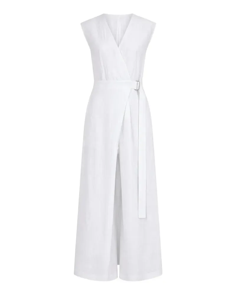 MEIMEIJ belted wrap-style jumpsuit - Weiß Weiß