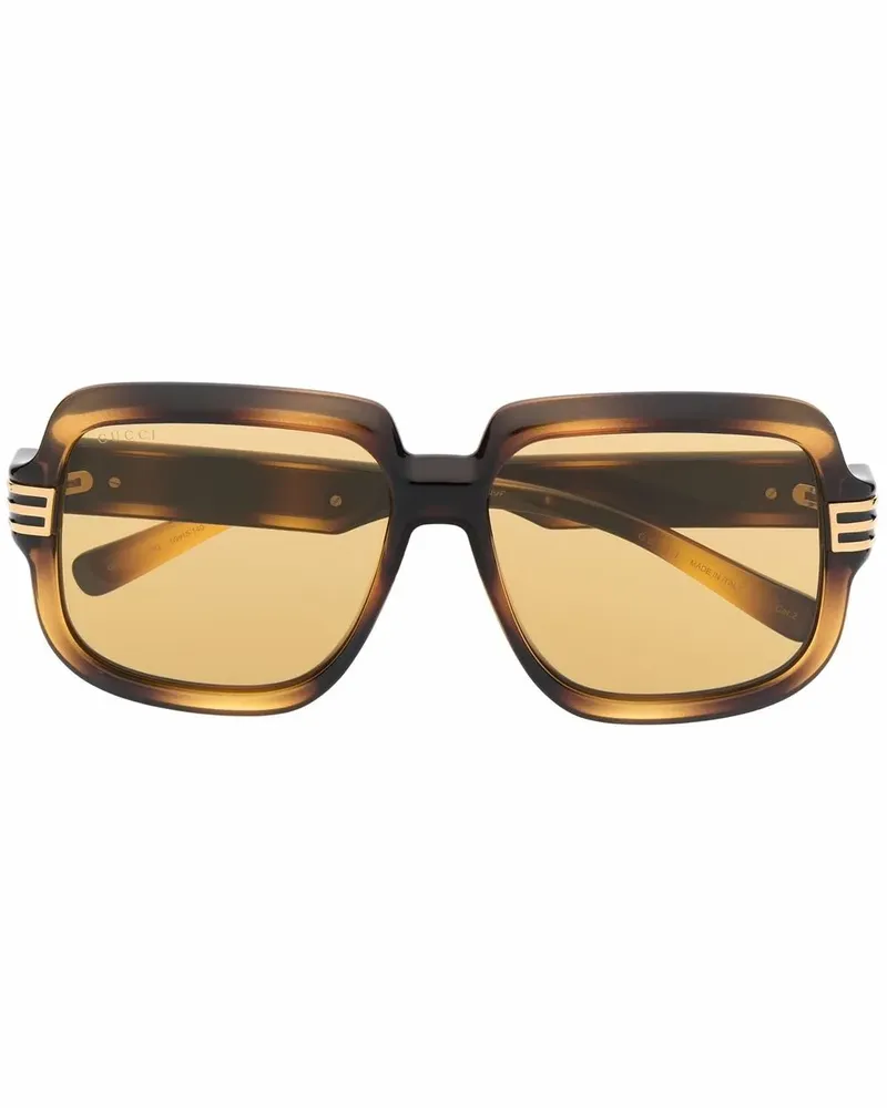 Gucci Sonnenbrille im Oversized-Design - Braun Braun