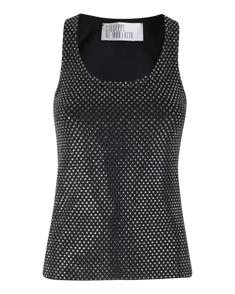 Giuseppe di Morabito rhinestone-embellished tank top - Schwarz Schwarz