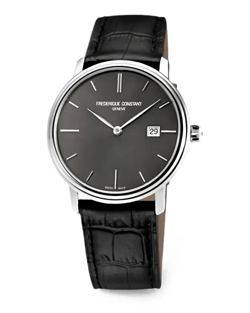 Frédérique Constant leather-strap 37mm watch - Schwarz Schwarz