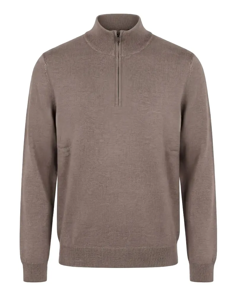 Diktat half-zip knitted sweater - Braun Braun