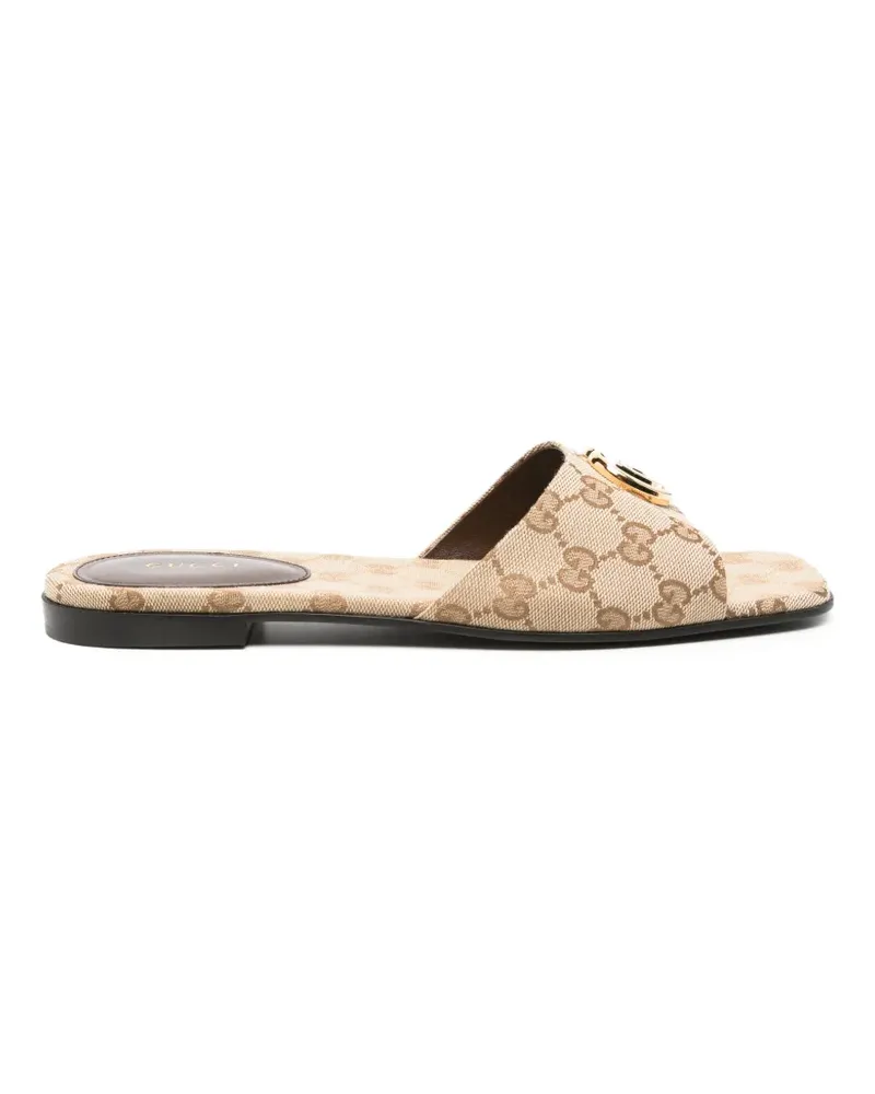 Gucci Sandalen aus Double G-Canvas - Nude Nude