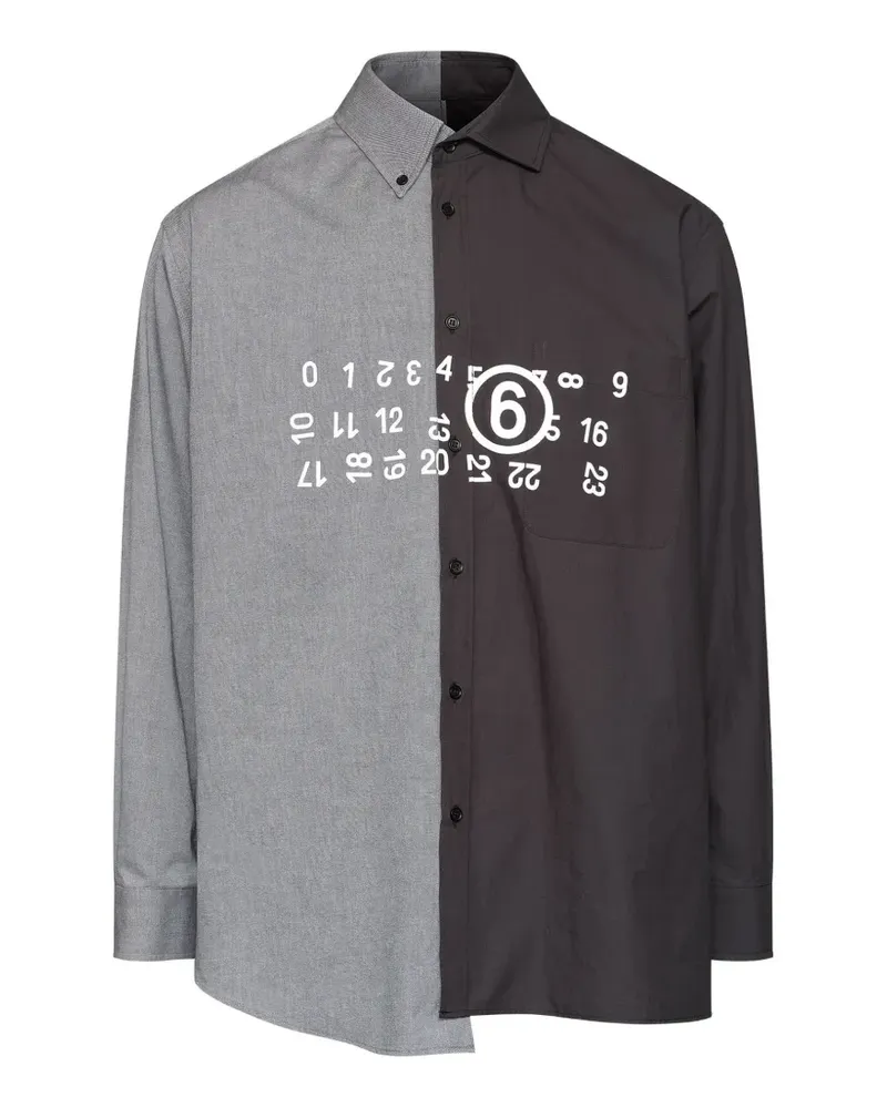 Maison Margiela Hemd mit Logo-Print - Schwarz Schwarz