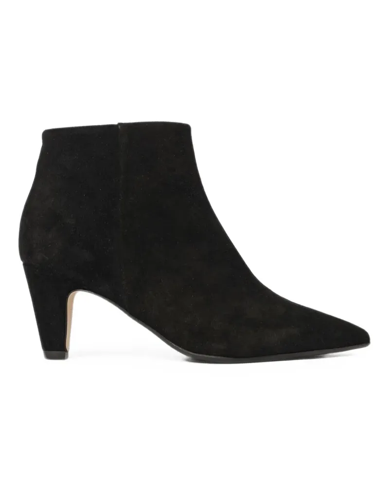 Anna F. suede pointed-toe ankle boots - Schwarz Schwarz